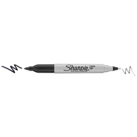 Sharpie Twin Tip Permanent Markers, Fine and Ultra Fine, Black, 12 Count EasyOptionXY LLC