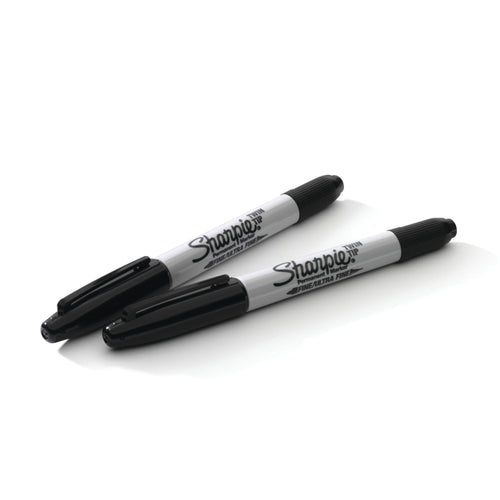 Sharpie Twin Tip Permanent Markers, Fine and Ultra Fine, Black, 12 Count EasyOptionXY LLC