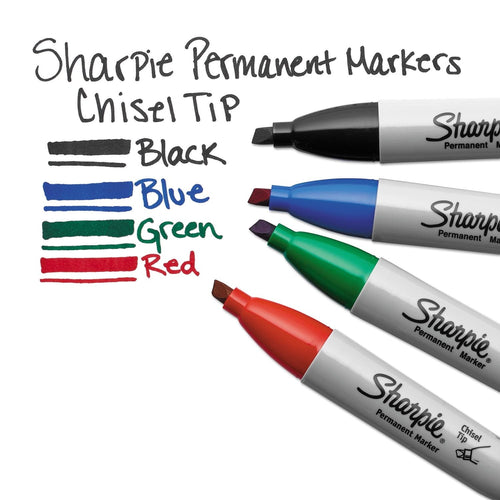 Sharpie Permanent Markers, Chisel Tip, Blue, 12 Count EasyOptionXY LLC