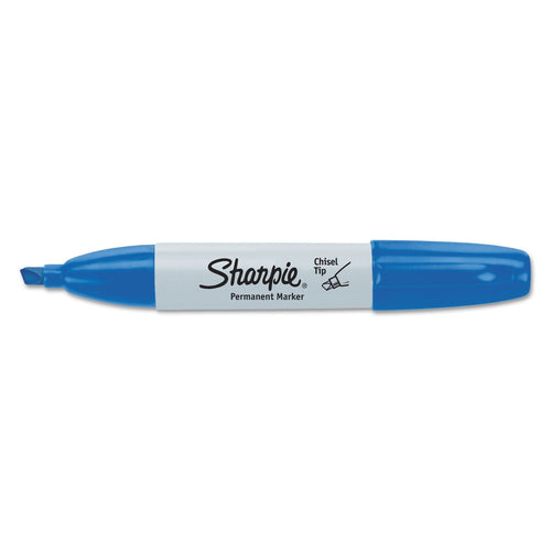 Sharpie Permanent Markers, Chisel Tip, Blue, 12 Count EasyOptionXY LLC