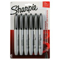 Sharpie Super Permanent Markers, Fine Point, Black, 6 Count EasyOptionXY LLC