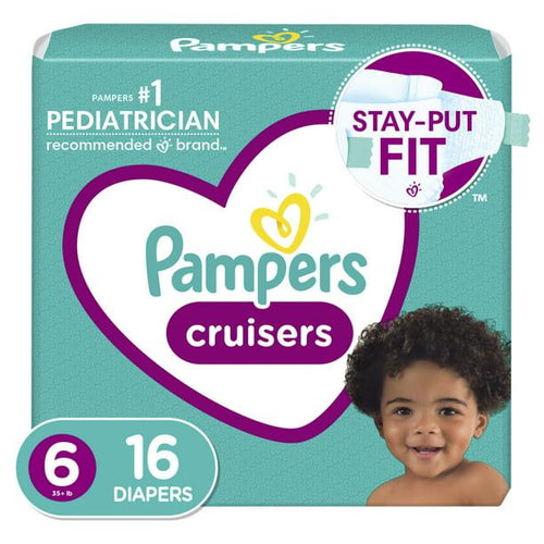 Pampers Cruisers Active Fit Taped Diapers Size 6, 16 Count EasyOptionXY LLC