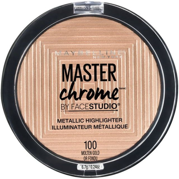 Maybelline Facestudio Master Chrome Metallic Highlighter Makeup, Molten Gold, 0.24 fl oz EasyOptionXY LLC