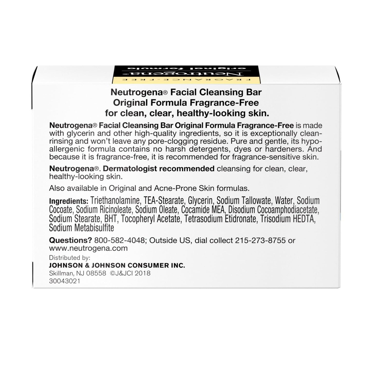 Neutrogena Original Fragrance-Free Gentle Facial Cleansing Bar, 3.5 oz EasyOptionXY LLC