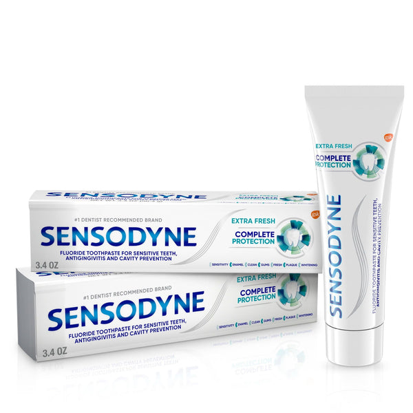 Sensodyne Complete Protection Sensitive Toothpaste; Extra Fresh; 2 Pack; 3.4 oz EasyOptionXY LLC