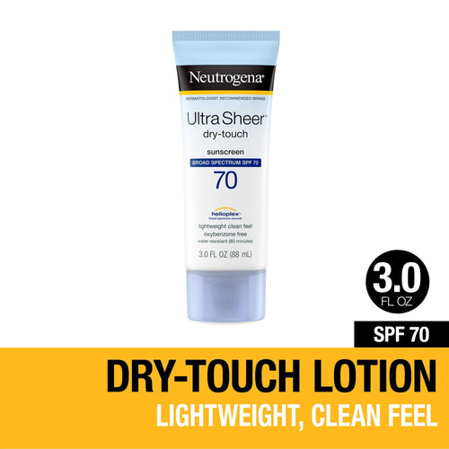 Neutrogena Ultra Sheer Dry-Touch Sunscreen Lotion, SPF 70 Face Sunblock, 3 fl oz EasyOptionXY LLC
