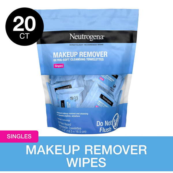 Neutrogena Cleansing Makeup Remover Wipes, Individually Wrapped, 20 Ct EasyOptionXY LLC