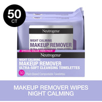 Neutrogena Makeup Remover Night Calming Wipes & Face Cleansing Towelettes, 25 Ct, 2 pack EasyOptionXY LLC