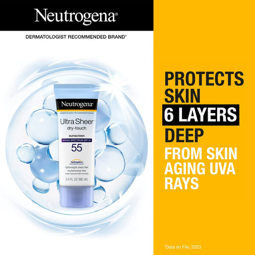 Neutrogena Ultra Sheer Dry-Touch SPF 55 Travel Sunscreen Lotion, 3 fl oz EasyOptionXY LLC
