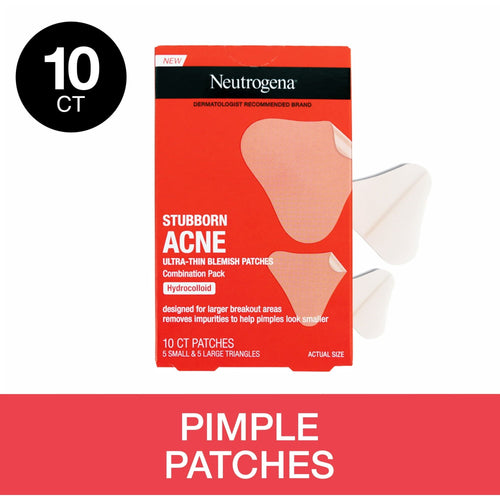 Neutrogena Stubborn Acne Treatment, Blemish Patches, Small and Large, 10 count EasyOptionXY LLC