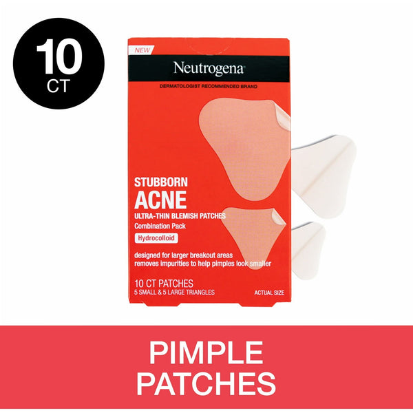 Neutrogena Stubborn Acne Treatment, Blemish Patches, Small and Large, 10 count EasyOptionXY LLC