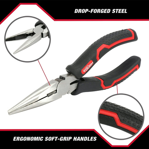 Hyper Tough 4-Piece Plier Set with Ergonomic Soft-Grip Handles, Model 42640 EasyOptionXY LLC
