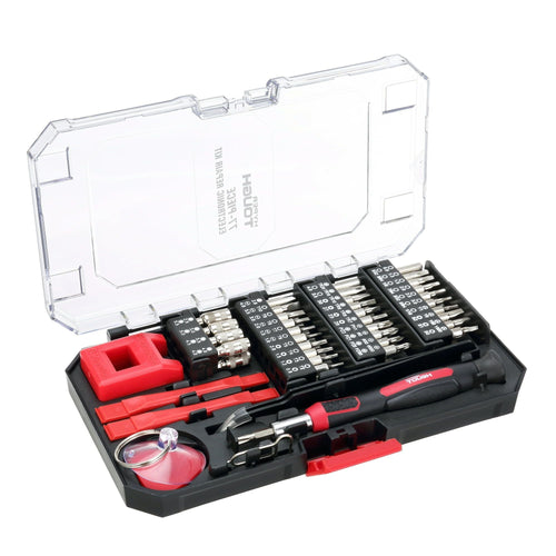 Hyper Tough 77 Piece Precision Tool Kit with Magnetic Screwdriver, Standard Size Bits, and Case, New Condition, EasyOptionXY LLC