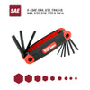 Hyper Tough 3-Pack Folding Hex Key Set with SAE, Metric, and Star, Model 1272V EasyOptionXY LLC
