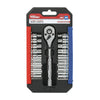 Hyper Tough 19 Piece 1/4 inch Drive Ratchet and Socket Set, 43232 EasyOptionXY LLC