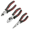 Hyper Tough 3-Piece Pliers Set with Ergonomic Soft Grip Handles, Diagonal Cutting Pliers, Slip Joint Pliers and Long Nose Plier set EasyOptionXY LLC
