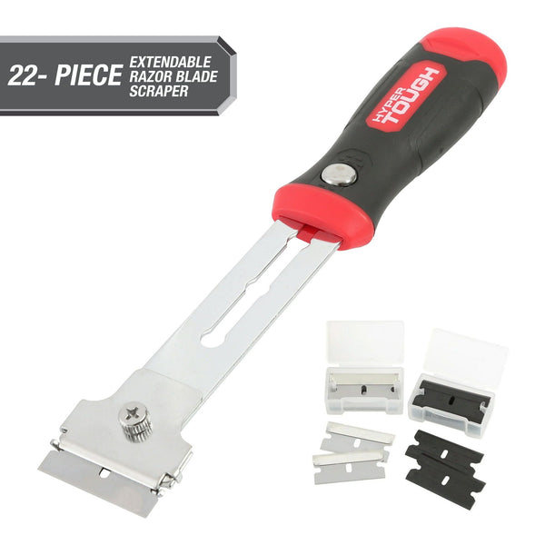 Hyper Tough 26-piece, 9-inch Extendable Razor Blade Scraper with Replaceable Blades, 2300V EasyOptionXY LLC