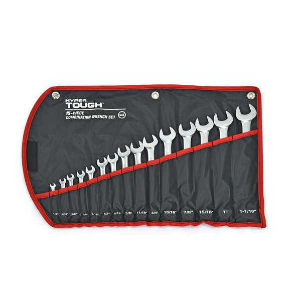 Hyper Tough 15-Piece SAE Combination Wrench Set EasyOptionXY LLC