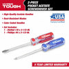 Hyper Tough 2-Piece Acetate Handle Mini Pocket Screwdriver, 4 1/2-inch Screwdriver Set EasyOptionXY LLC