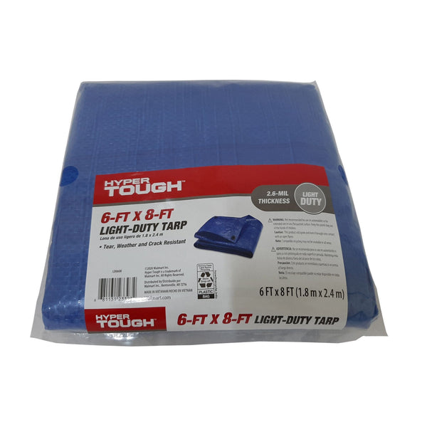 Hyper Tough Weather Resistant Light Duty 6 x 8' Polyethylene Tarp EasyOptionXY LLC