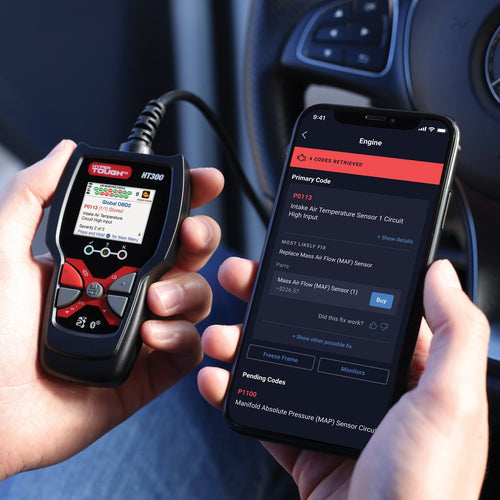 Hyper Tough HT300 Scan Tool, 1996 & Newer OBD2 Vehicles, Free Fix & Part Recommendations EasyOptionXY LLC