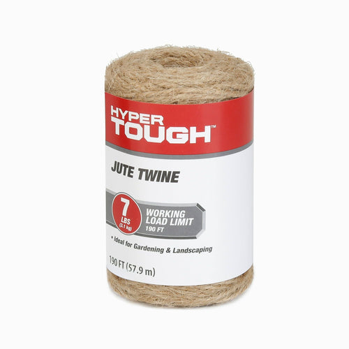 Hyper Tough 190' Jute Twine Natural, Biodegradable, 7 lb Working Load Limit, Brown, Rope EasyOptionXY LLC