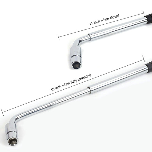 HyperTough 15-inch to 22-inch Extendable Lug Wrench, Model 6224, Tire EasyOptionXY LLC
