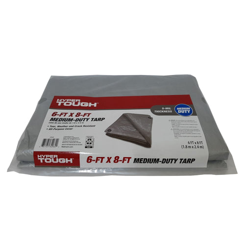 Hyper Tough Weather Resistant Medium Duty 6 x 8 ft Polyethylene Tarp EasyOptionXY LLC