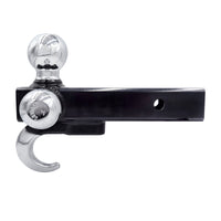 Hyper Tough Automotive Tri-Ball Mount with Hook, Steel, Class V, 1-7/8", 2" & 2-5/16" Hitch Ball, Black EasyOptionXY LLC