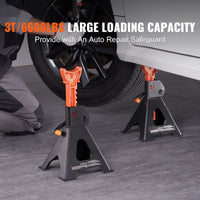 BENTISM Jack Stand 3T (6,000 lbs) Capacity Steel Adjustable Low Profile Auto Car Jack Stands for SUV MPV Sedan 1 Pair EasyOptionXY LLC