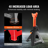 BENTISM Jack Stand 3T (6,000 lbs) Capacity Steel Adjustable Low Profile Auto Car Jack Stands for SUV MPV Sedan 1 Pair EasyOptionXY LLC