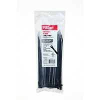 Hyper Tough 8 inch 75lb Cable Ties UV Resistant Black 100 Count EasyOptionXY LLC