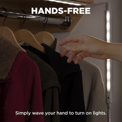 Hyper Tough 16" Under Cabinet Lights with Hand Wave Technology (Set of 3), Plug In EasyOptionXY LLC