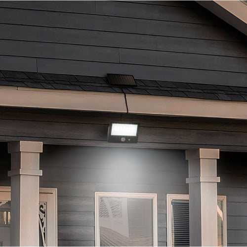 Hyper Tough Motion Sensing Outdoor Security Flood Light, Dusk to Dawn, Black, 120 ¡ã Beam Angle, 800 Lumens, Solar Power EasyOptionXY LLC