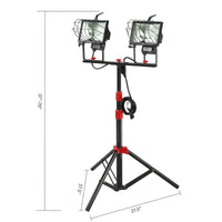 Hyper Tough 1000W Halogen 2 Light Corded Tripod Mounted Portable Work Light, 7625 EasyOptionXY LLC