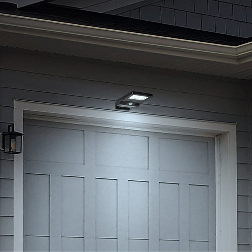 Hyper Tough Solar Motion Street/Area Light, Dusk to Dawn Wall Mount, 120¡ã degree, 800 Lumens, Black EasyOptionXY LLC