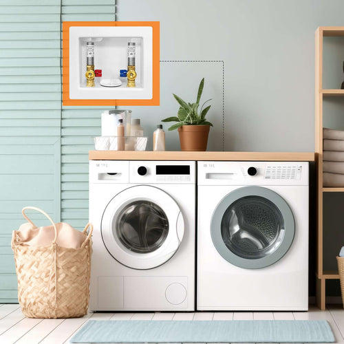 10 Pcs 1/2" PEX Expansion (F1960) Inlet, Washing Machine Outlet Box, with Stainless Steel Water Hammer Arrestor