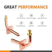 PEX A Expansion 1/2" 6" Copper Stub with Wall Flange Plumbingsell