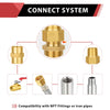 1/2" Female NPT Brass Hex Connector