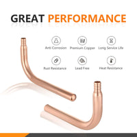 PEX Crimp 1/2" 6" Copper Stub Plumbingsell