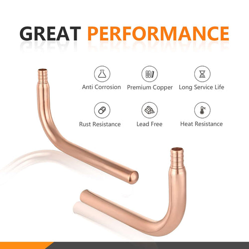 PEX Crimp 1/2" 6" Copper Stub Plumbingsell