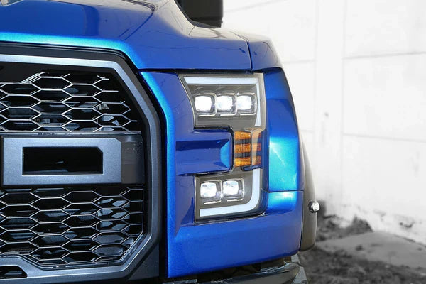 AlphaRex 15-17 Ford F150 / 17-20 F150 Raptor NOVA-Series LED Projector Headlights Chrome