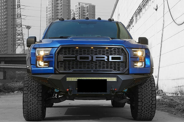 AlphaRex 15-17 Ford F150 PRO-Series Halogen Projector Headlights Chrome
