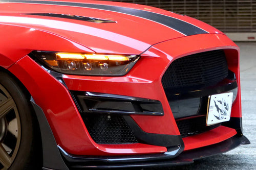 AlphaRex 15-17 Ford Mustang/18-20 Mustang Shelby GT350/GT500 MK II NOVA-Series LED Projector Headlights Alpha-Black OffRoadUSA.com