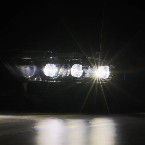 AlphaRex 15-17 Ford Mustang/18-20 Mustang Shelby GT350/GT500 MK II NOVA-Series LED Projector Headlights Alpha-Black OffRoadUSA.com