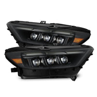 AlphaRex 15-17 Ford Mustang/18-20 Mustang Shelby GT350/GT500 MK II NOVA-Series LED Projector Headlights Alpha-Black OffRoadUSA.com