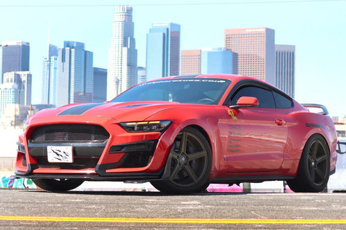 AlphaRex 15-17 Ford Mustang/18-20 Mustang Shelby GT350/GT500 MK II NOVA-Series LED Projector Headlights Alpha-Black OffRoadUSA.com