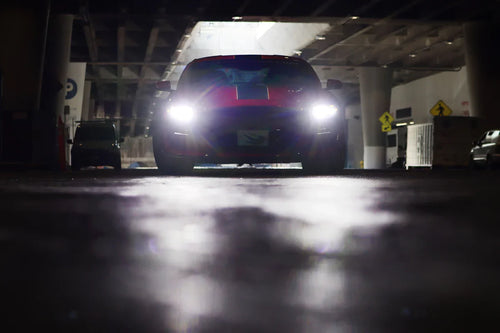 AlphaRex 15-17 Ford Mustang/18-20 Mustang Shelby GT350/GT500 MK II NOVA-Series LED Projector Headlights Alpha-Black OffRoadUSA.com