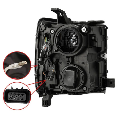 AlphaRex 15-19 Chevrolet Silverado 2500HD/3500HD LUXX-Series LED Projector Headlights Chrome OffRoadUSA.com