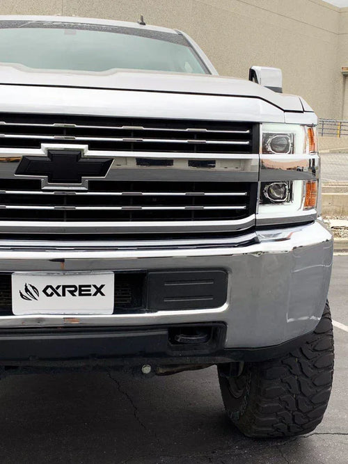 AlphaRex 15-19 Chevrolet Silverado 2500HD/3500HD PRO-Series Halogen Projector Headlights Jet Black OffRoadUSA.com